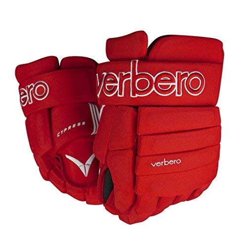 VERBERO Cypress 4-Roll Hockey Gloves (11 inch, Red)