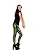 JNTworld Women Sexy Mermaid Fish Scale Hologram Soft Shine Leggings, S, Green