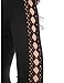 PattyBoutik Women Boatneck Crochet Lace Trim Knit Sweater (Black Small)