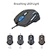 XIDU Gaming Mouse Wired, 4 Adjustable DPI Levels, Breathing LED Light, 6 Buttons Design, Ergonomic Game USB Computer Mice for Windows 7/8/10/XP Vista Linux, Blackthumb 1