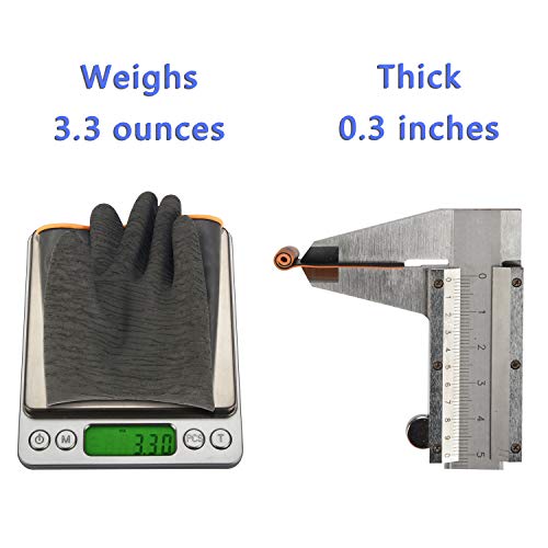 ThxToms Heavy Duty Rubber Gloves, Versatile Latex Chemical Resistant Gloves, Upgraded with Anti-Slip Design, Soft and Thick, 14" 1 Pair