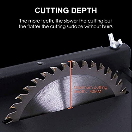ZHJIUXING HO Tischkreissäge Mini, Schutzhaube Kreissäge Kraftvoll Tischschleiffunktion Leicht Zu Tragen Winkelschnitt… – Bild 4