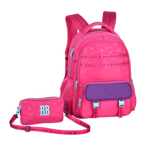 Kit Mochila de Costas Com Bolsinha Rebecca Bonbon Original Lancheira e Estojo