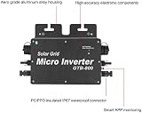 Walfront 800W Solar Grid Tie Micro Inverter 30A WiFi Control 120/230V Waterproof view 2