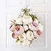 Veryhome Artificial Silk Peony Bouquets Wedding Home Decoration,Pack of 1 (Light Pink)