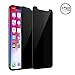 Privacy Screen Protector iPhone X，Entwth Case Friendly 3D Touch 9H Hardness Anti Spy/Scratch/Fingerprint Tempered Glass Film for iPhone X/10, Easy Install Bubble Free（Black，2 Packs）