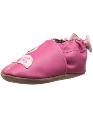 Pink The Flamingo Soft Sole Crib Shoe (Infant)