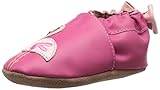 Robeez Pink The Flamingo Soft Sole Crib Shoe (Infant), Hot Pink, 6-12 Months M US