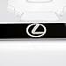 One Polish Lexus Logo Mirror Stainless Steel License Plate Frame Holder Front Or Rear Bracket Laser Engrave Steel Screw Cap