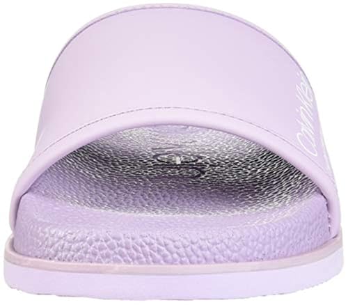 Calvin Klein Men's MACKEE Slide Sandal, Light Purple Rubberized