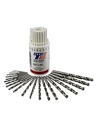 Triumph Twist Drill Co. 090491 Tamaño sad21 Ranger 1 16-inch-3 8-Inch por 64ths con índice Acero de alta velocidad brocas de metal, acabado brillante, 1-Pack