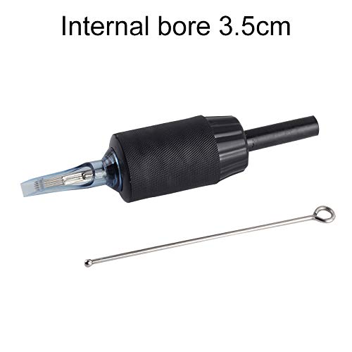 PFT (20) Count of 1inch Disposable Silicone Cartridge Grips and 20 Needle Bar Plungers - Black