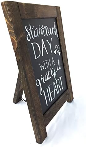 Rustic Tabletop Chalkboard Sign Easel By Two Shmoops Boutique 15x11: Sturdiest Standing Table Chalk Board Sign Non-Porous Reusable Writing Surface For Weddings, Restaurants, Bars, Kitchens, &amp; Home