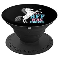 Cute My BFF Has Hooves Funny Equestrian Horse Lover Girls PopSockets Grip and Stand for Phones and Tablets