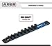 ARES 70497-9-Piece Metric Impact Hex Driver Set - Chrome Moly Steel Construction and Manganese Phosphate Coating - Includes Storage Rail - Low Profile and Designed for Impact Use