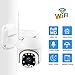 Outdoor PTZ WiFi Wireless IP Security Camera 1080P Home Surveillance Camera Pan/Tilt Two-Way Audio Motion Detection Color Night Vision SD Slot Support AT-200DW White