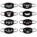 Haomian 8 Pack Black Cartoon Mouth Mask Cat Kawaii Muffle Mask Anti-Dust Cotton Face Mask