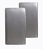 Set 2 Rectangle Stove Top Burner Covers- Chrome Finished.