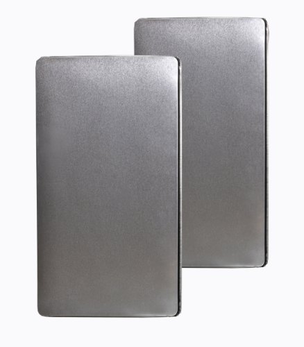 Set 2 Rectangle Stove Top Burner Covers- Chrome Finished.