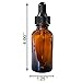 (12 Pack) 1 oz. Amber Boston Round with Black Glass Dropper