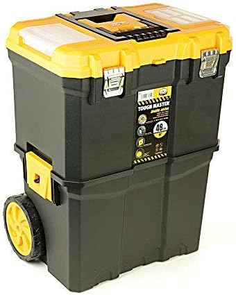 UK Planet Tool Chest Tough Master Professional 19" Mobile Storage Box Trolley with Wheels