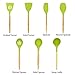 Wood Handle Silicone Spatula Utensil Set - 7 Natural Acacia Wood and Silicone Kitchen Utensils for Cooking - Nonstick Kitchen Gadgets - Heat Resistant Wooden Tools - Set includes Spoons, Spatula