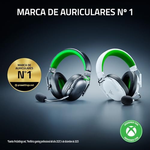 BlackShark V3 X HyperSpeed Xbox - Headset de Esports sem fios - Ultralight 270g - Diafragmas de 50mm - Microfone destacável - HyperSpeed 2.4GHz & Bluetooth - Xbox/PC | Branco