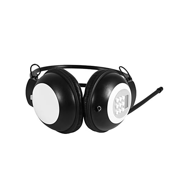 Wireless-Headphone-Over-head-Stretchable-Noise-Cancelling-Earphones-Dual-Track-Convert-Stereo-Headphone-Foldable-HiFi-Headset-FM-Radio-with-LCD Tgoon wireless headphone, Over-head Noise Cancelling Headphones Strong and Sturdy Abs Better Sound Quality (Black)
