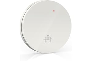 Jemay 10 Year Lithium Battery Photoelectric Smoke Detectors,Ultra Thin Design Smoke Detetor,Smoke Alarm with Automatic Brightness Adjustment, Fire Safety with Self-Test and Easy Test Button