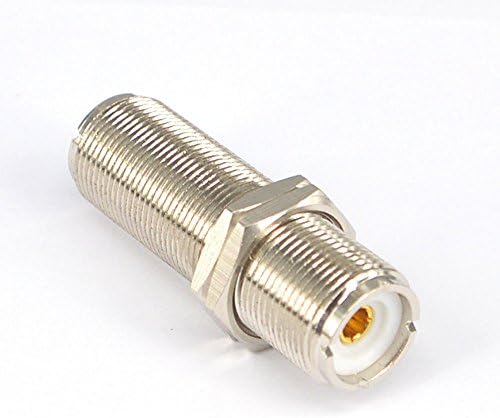 PL-259 UHF Female to to UHF Female SO239 Connector Bulkhead with Nut Panel Mount Straight Coax Cable Adapter Pack of 2