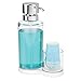 mDesign Plastic Refillable Mouthwash Dispenser and Disposable Cup Storage Organizer for Bathroom Vanity, Countertop, Cupboard - Includes 8 Paper Cups - Lumiere Collection - Clear/Chrome