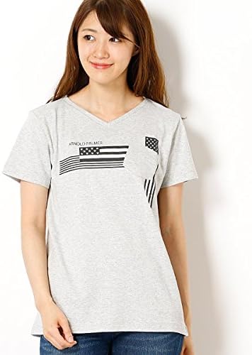 Amazon アーノルドパーマー タイムレス レディース Arnold Palmer Timeless ファミリー展開 星条旗モチーフプリント Tシャツ 93ストーングレー 2 M Tシャツ カットソー 通販