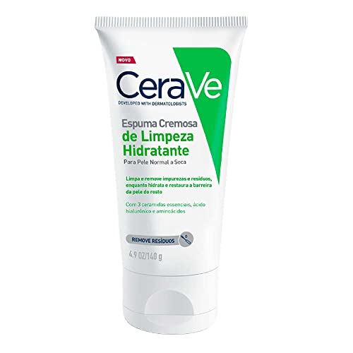 CeraVe Espuma Cremosa de Limpeza Hidratante com 3 Ceramidas Essenciais, 60g