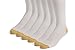 The Right Fit Novelty Men’s Long Cotton Ribbed Over-the-Calf Tube Cushion Socks: AKA Novelty Athletic Knee High Socks for Athletes and Sports Players, White, 6 Pack, 10-13