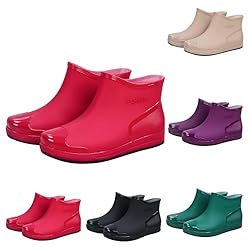 Women's Fashion Rain Boots Warm Water Proof Rubber