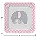 Creative Converting Little Peanut Girl Elephant Baby Shower Tableware Kit, 71 Pieces, Pink