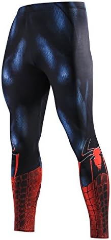 Compression Pants Elastic Running Tights Mens Sports Spiderman Superhero Printing Dry Leggings