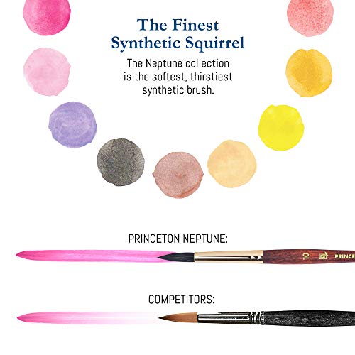 Princeton Neptune Watercolor Brushes 4750 Series 4pc Soft Synthetic