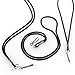Grandstand Ink - Black Neck Lanyard - Bulk (100pc) 1/8 Inch Round 36 Inch Long Braided Cord w/Swivel J-Hook Clip