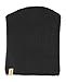 Black Reversible Winter Knit Slouchy Beanie Hat – Hipster Unisex Knitted Cap