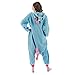 Emolly Fashion Adult Onesies Kigurumi Cosplay Costume: Unicorn Hood Animal Onesie furries Pajamas For Men & Women (Small, Blue)