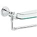 DELTA 79710 Cassidy Glass Bathroom Shelf with Towel Bar, 18 inch, Chrome