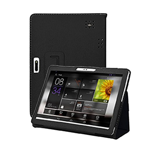 Mchoice Universal Folio Leather Stand Cover Case For 10 10.1 Inch Android Tablet PC (Black)
