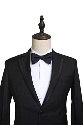 JEMYGINS Formal Solid Mens Bowtie Self Bow Tie Pack of 4-Various Colors (11)