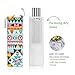 Set of 2 Stainless Steel Boba Straws with Cleaning Brush & Angled-Tip Straws with Carry Bag by Teivio, Wide Bubble Tea & Smoothie Straw with Silicone Tips, 12mm/0.5