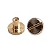 ZIJIA Yellow 10 x 4 x 6mm Leather Brass Belt Wallet Craft Flat Solid Screw Nail Rivet Chicago Binding Screws Studes Pack of 20