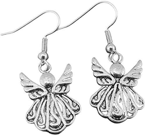 Guardian Angel Earrings Gift Sterling Silver 925 Hooks for Girls, Women and Christmas Angels