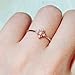 Excelsia Hope 18K Rose/White Gold-Plated CZ Dainty Flower Ring