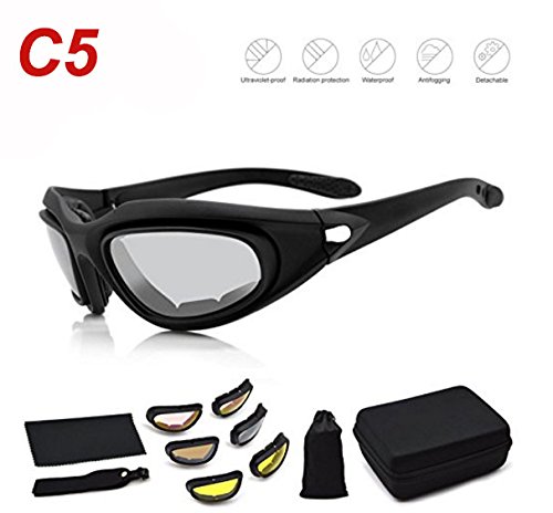Freehawk Motorcycle Glasses/Bike Bicycle Cycling Glasses/Outdoor Tactical Goggles/Dust-Proof Windproof Goggles/Protective Riding Goggles/Adjustable Eyeglasses Goggles for Both Men and Women Sports