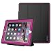 SEYMAC Stock iPad 2/3/ 4 Case, (NOT for 5th, 6th or Mini), Heavy Duty 3 Layer Drop Proof, AUTO Sleep/Wake Protective Leather Stand Cover for iPad 4th Gen with Retina Display, iPad 3 & iPad 2 (Rose) primary